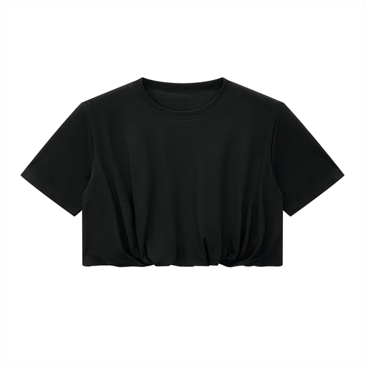 Women’s Crop Bubble Hem T-Shirt