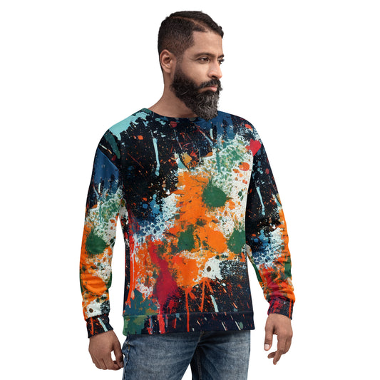 "Color Clash" Graffiti Paint Splatter Sweatshirt