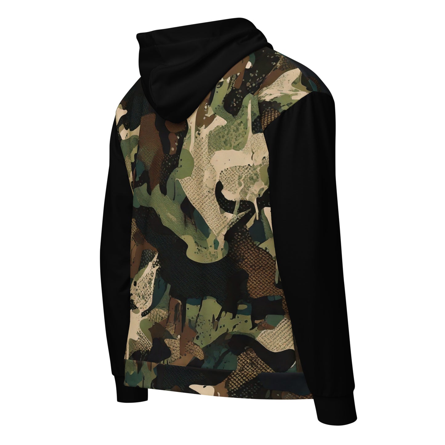 “Shadow Signal” Graffiti Camo Zip Hoodie
