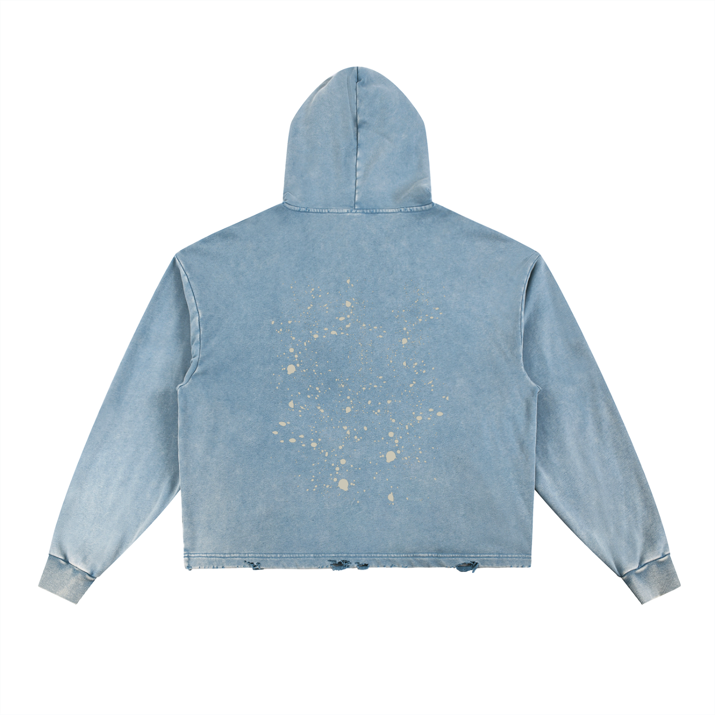 Quiet Riot™ Vintage Wash Paint-Splatter Hoodie