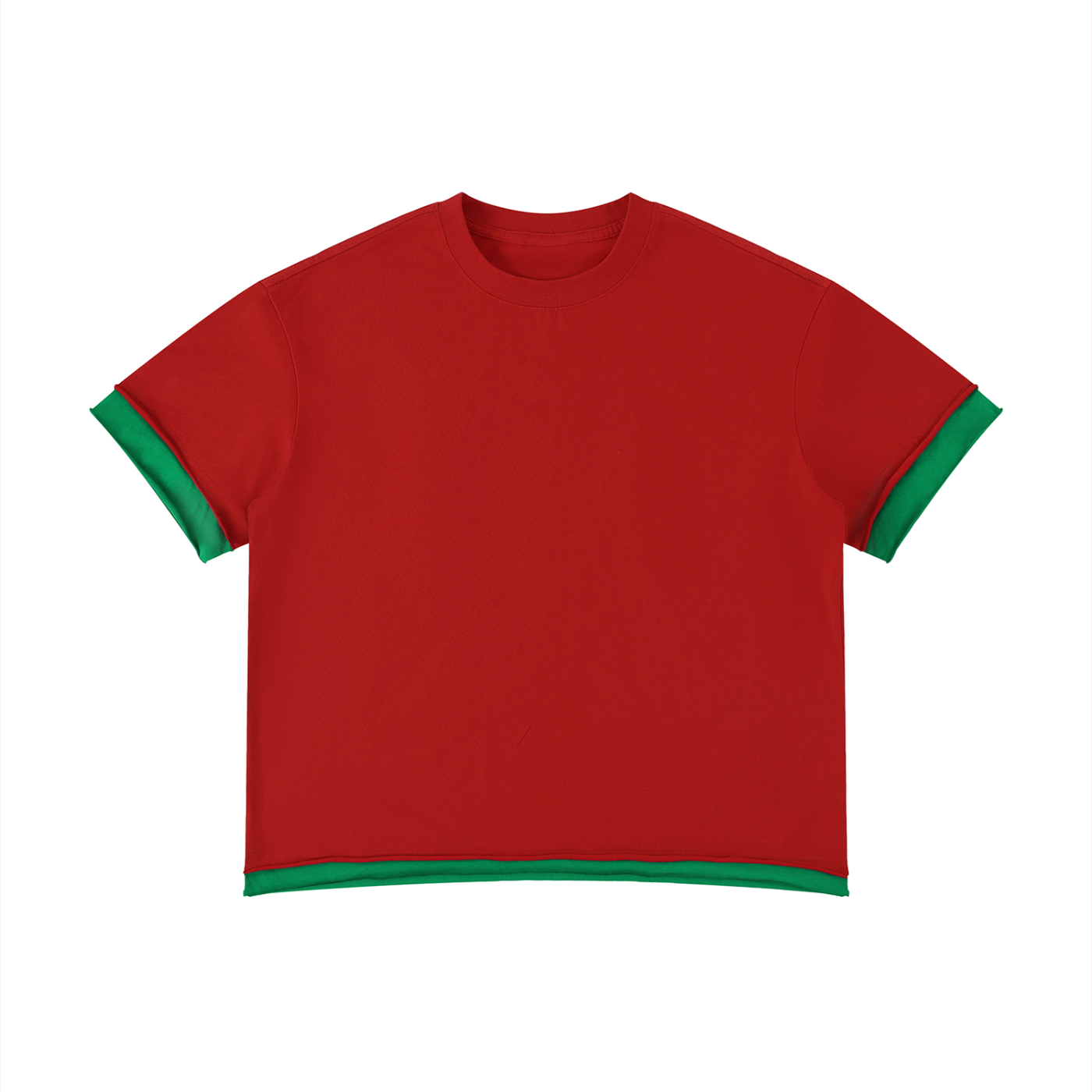 Unisex Boxy Color Block T-Shirt