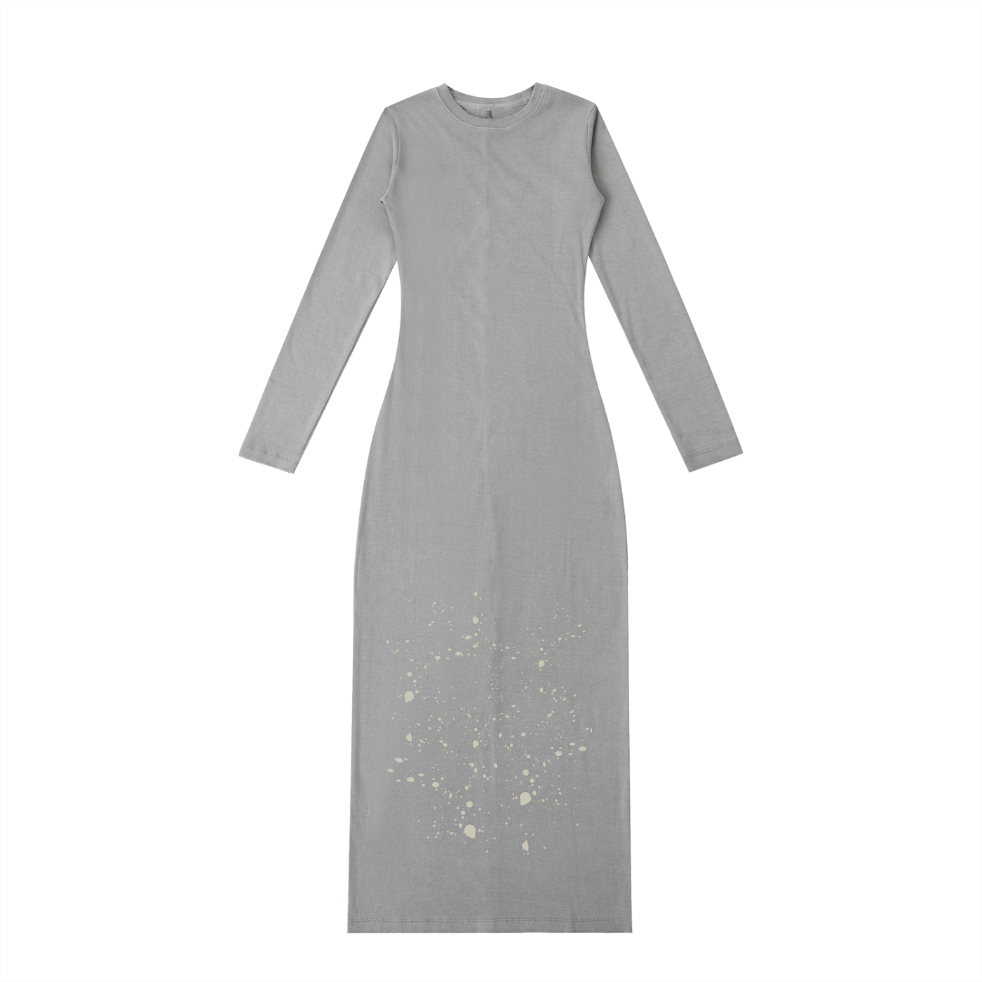 Quiet Riot™ Dyed Washed Slit Maxi Dress | Paint-Splatter Streetwear Maxi
