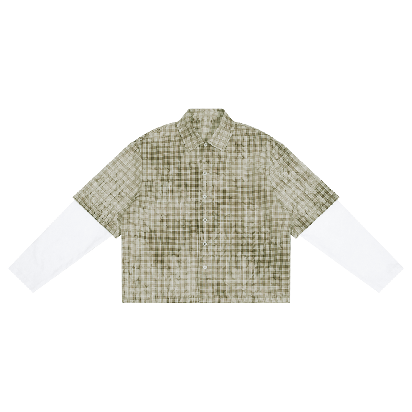 Unisex Vintage Wash Plaid Short Sleeve Shirt