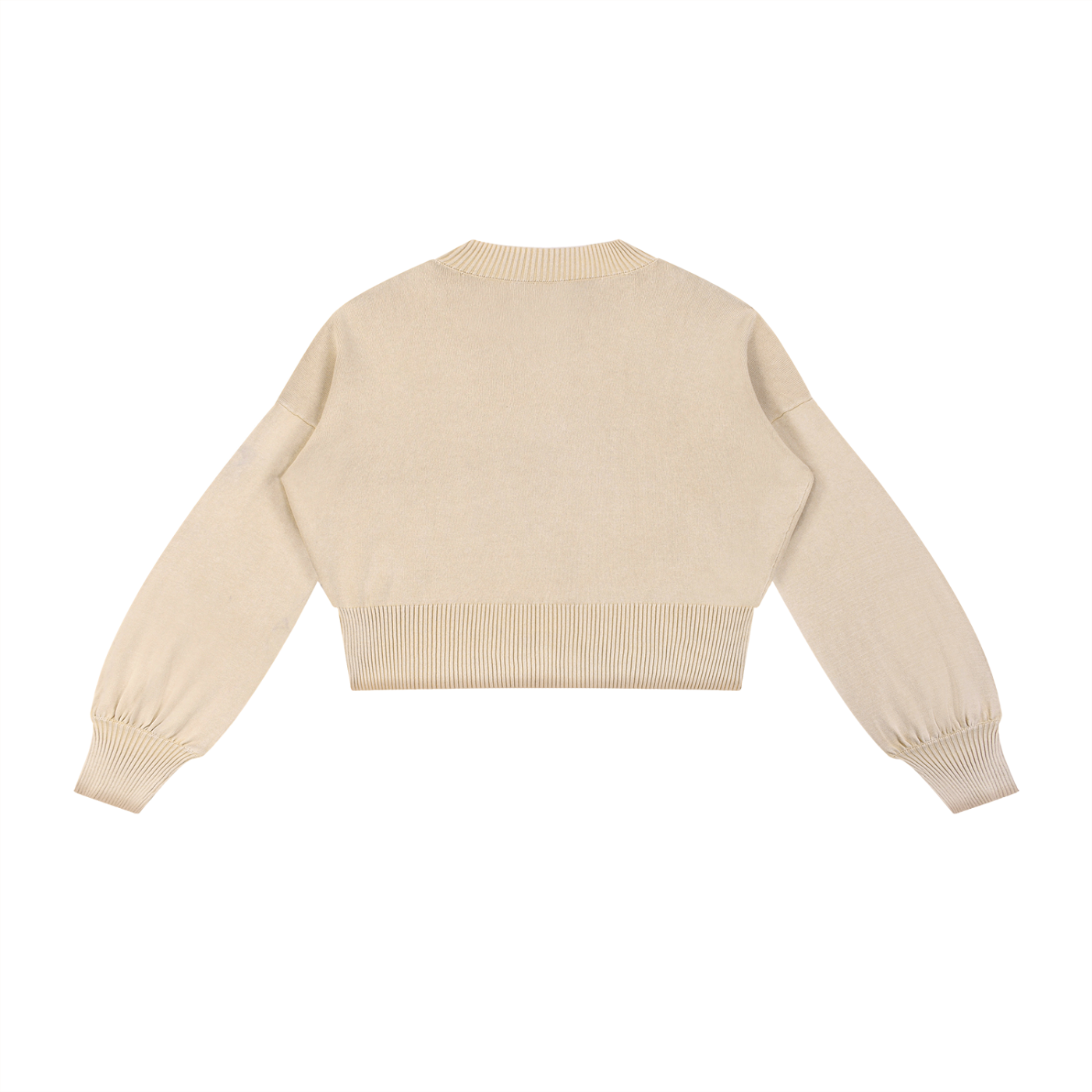 Quiet Riot™ Mineral Wash Cropped Balloon Sleeve Sweater – Women’s