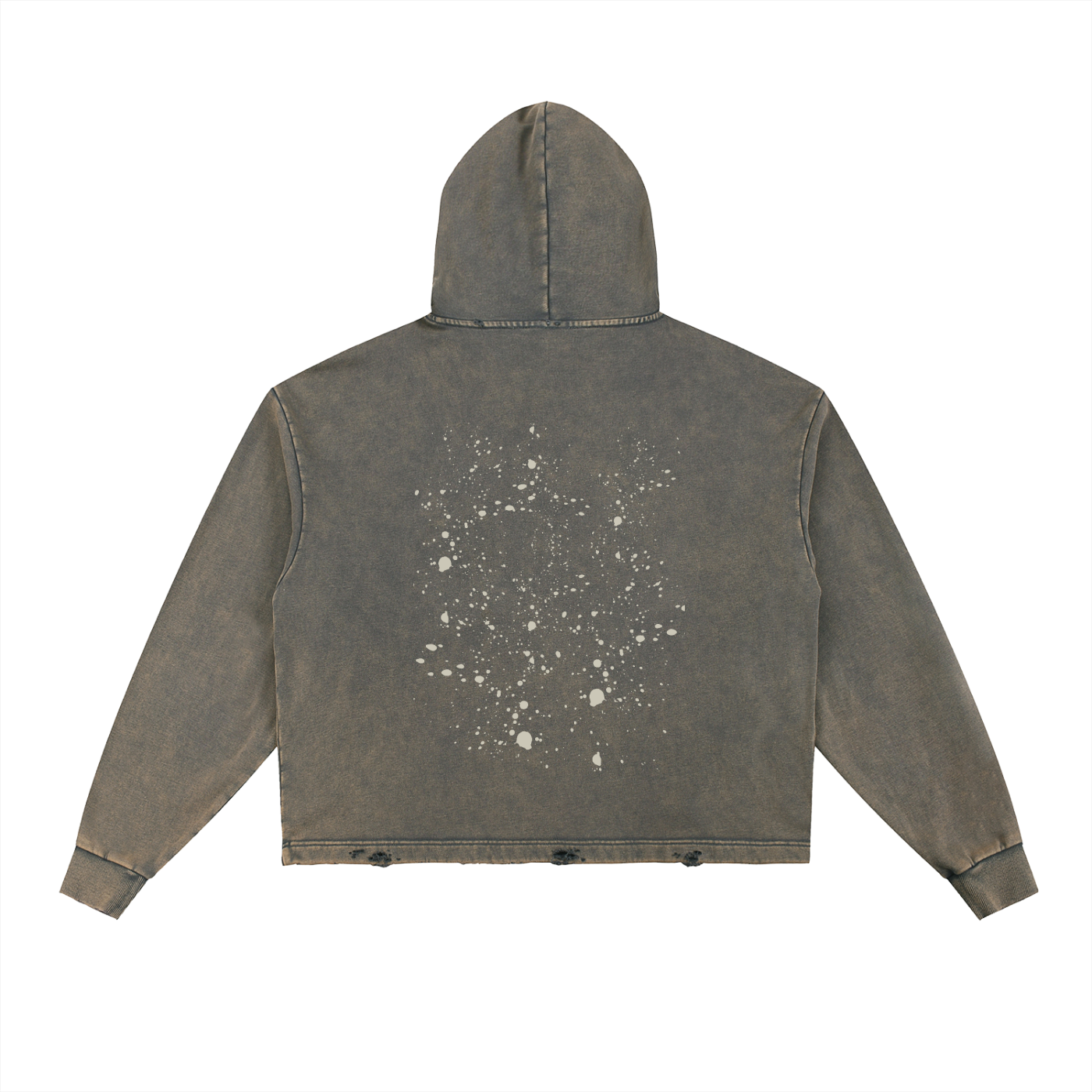 Quiet Riot™ Vintage Wash Paint-Splatter Hoodie