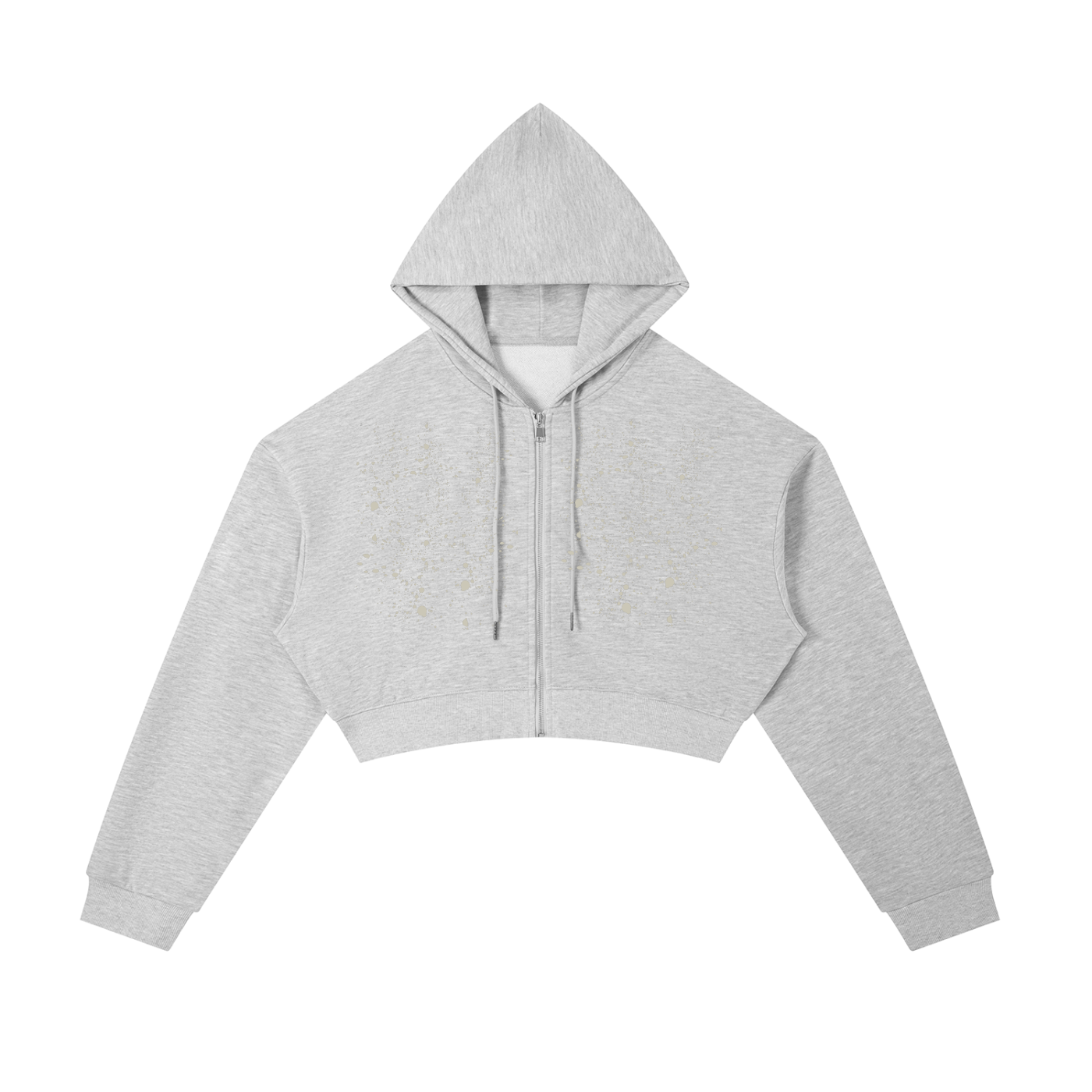 Quiet Riot™ Essential Paint-Splatter Cropped Zip Hoodie | Elevated Street Layer