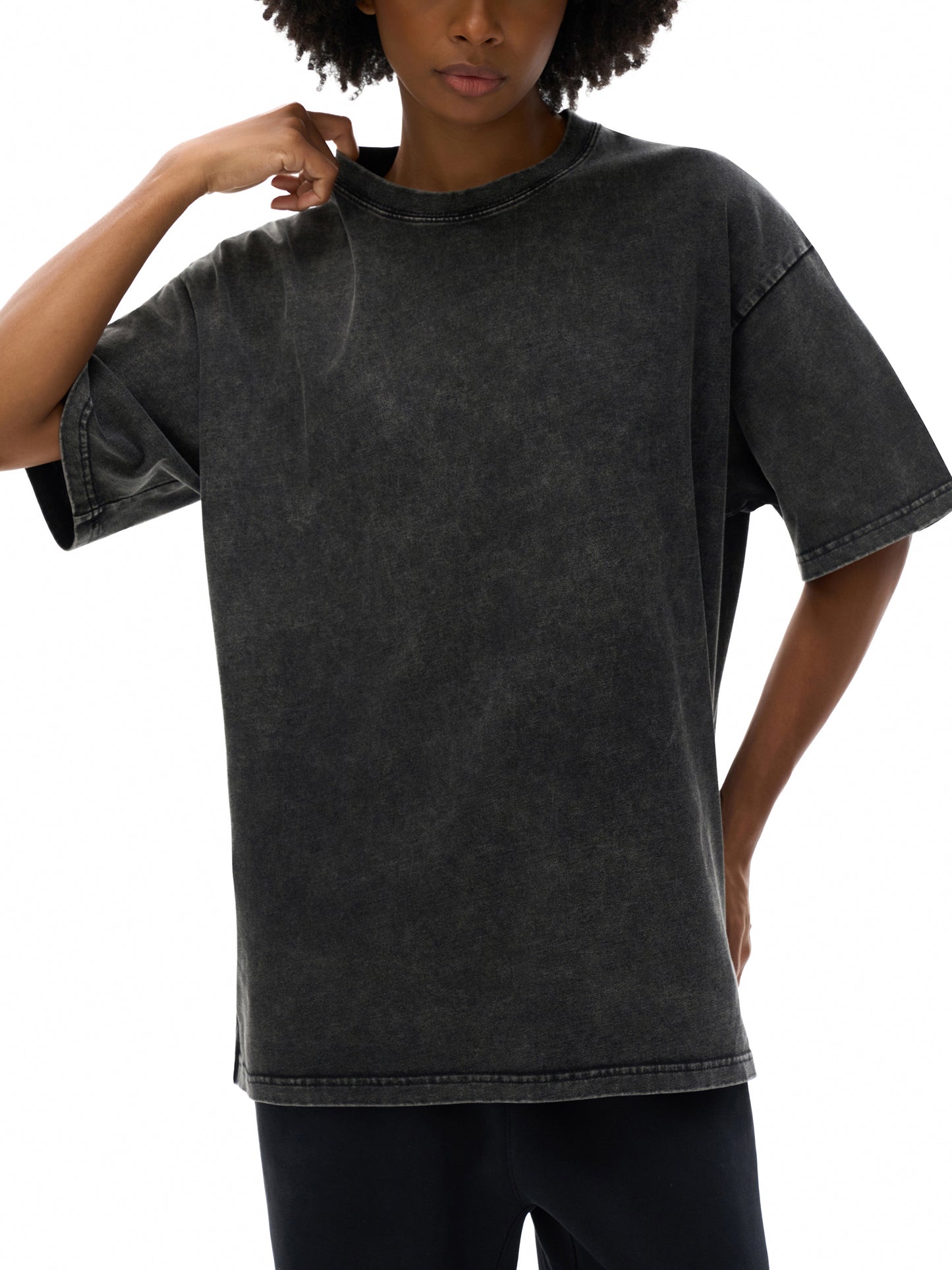 Graffiti Riot™ Quiet Riot Snow Washed Oversized Cotton T-Shirt