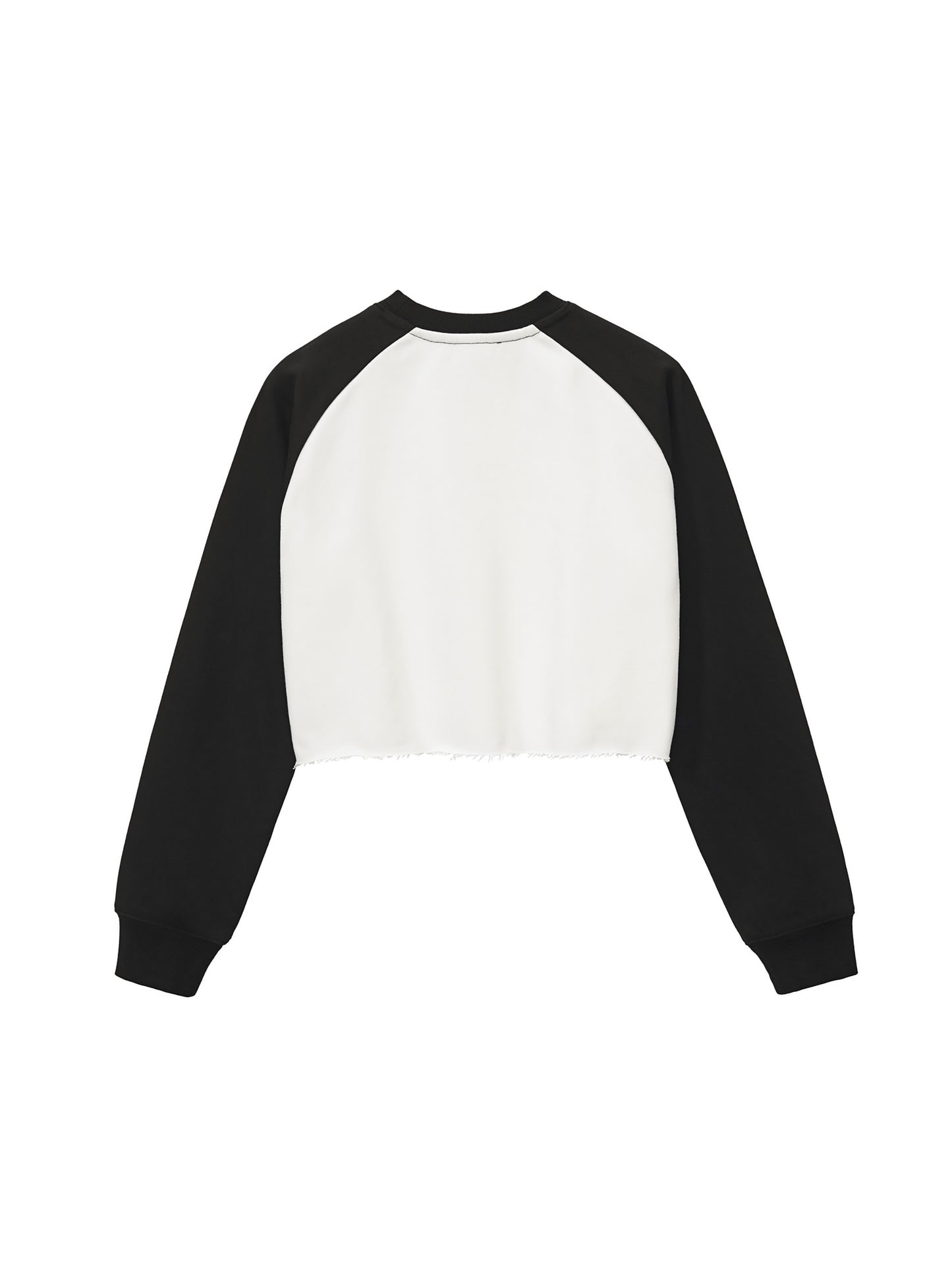 Quiet Riot™ Raw-Hem Color-Block Raglan Crop