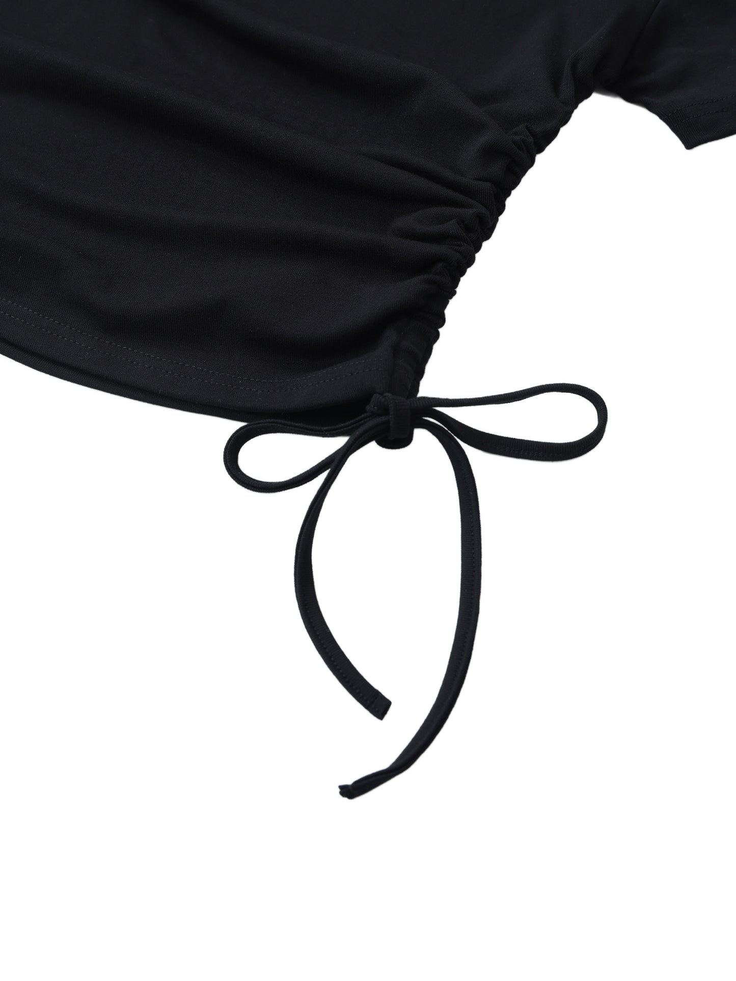 Quiet Riot™ Contour Drawstring Crop Tee