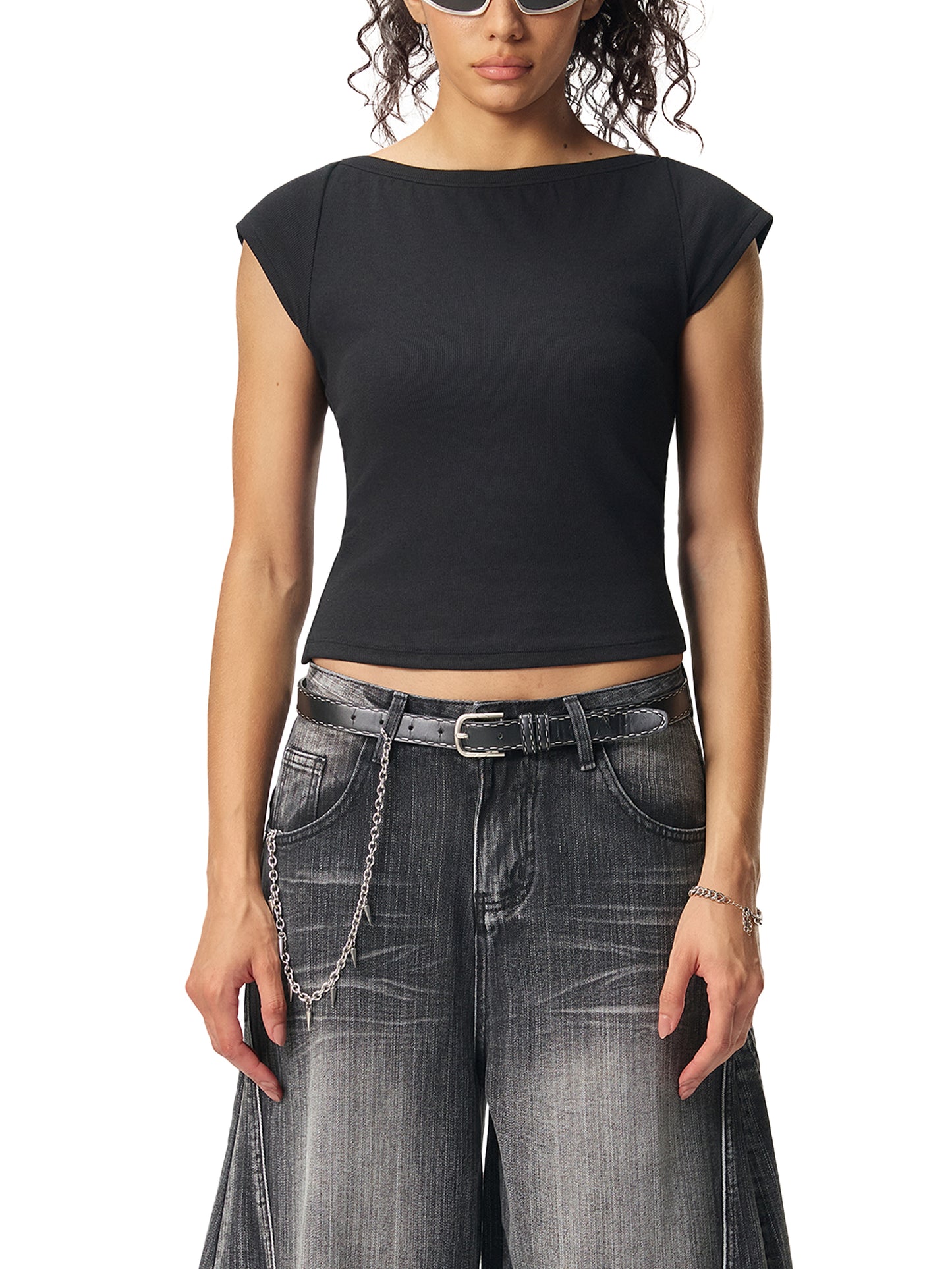Quiet Riot™ Essential Wide Neck Bodycon Baby Tee