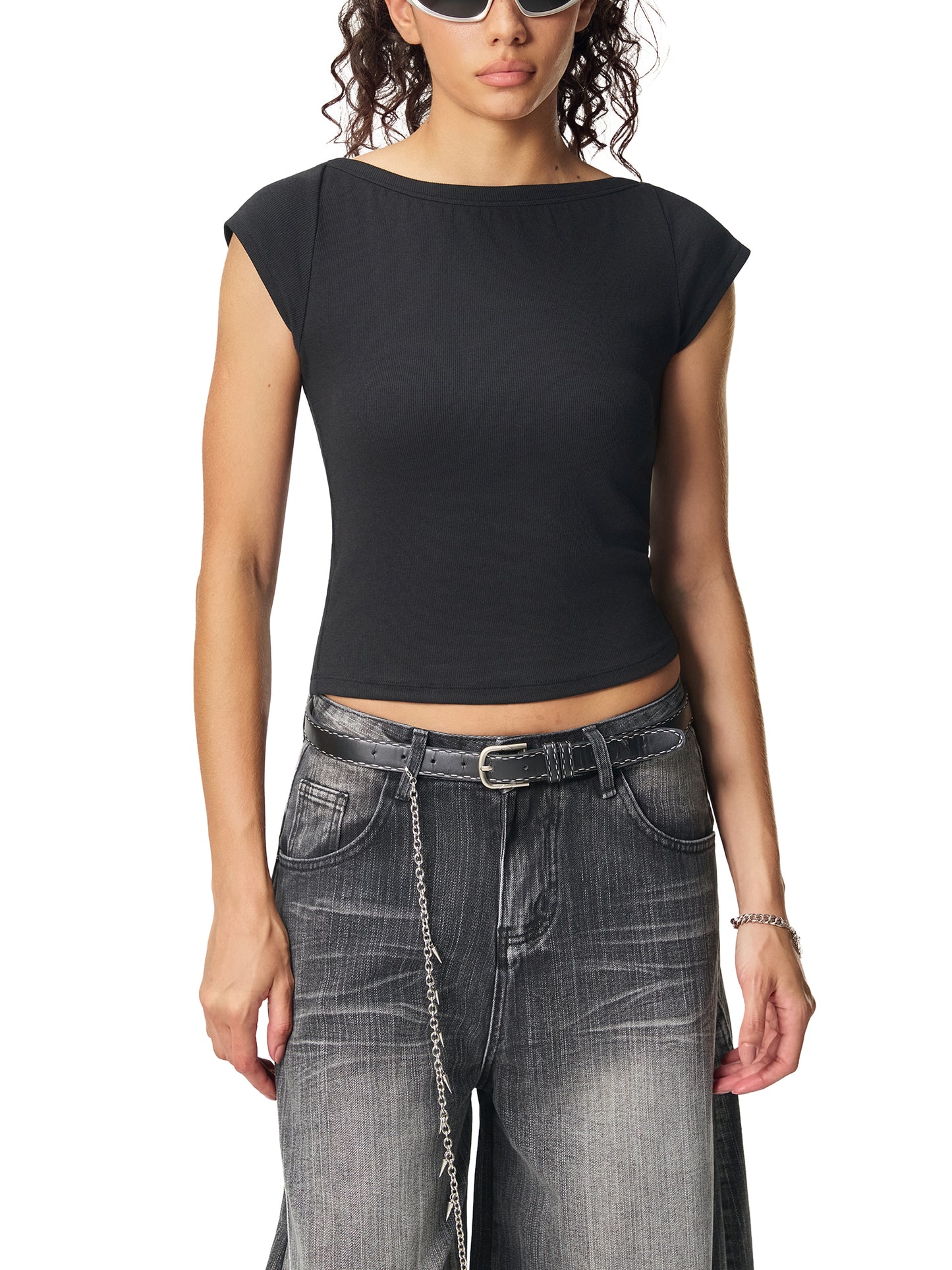 Quiet Riot™ Essential Wide Neck Bodycon Baby Tee