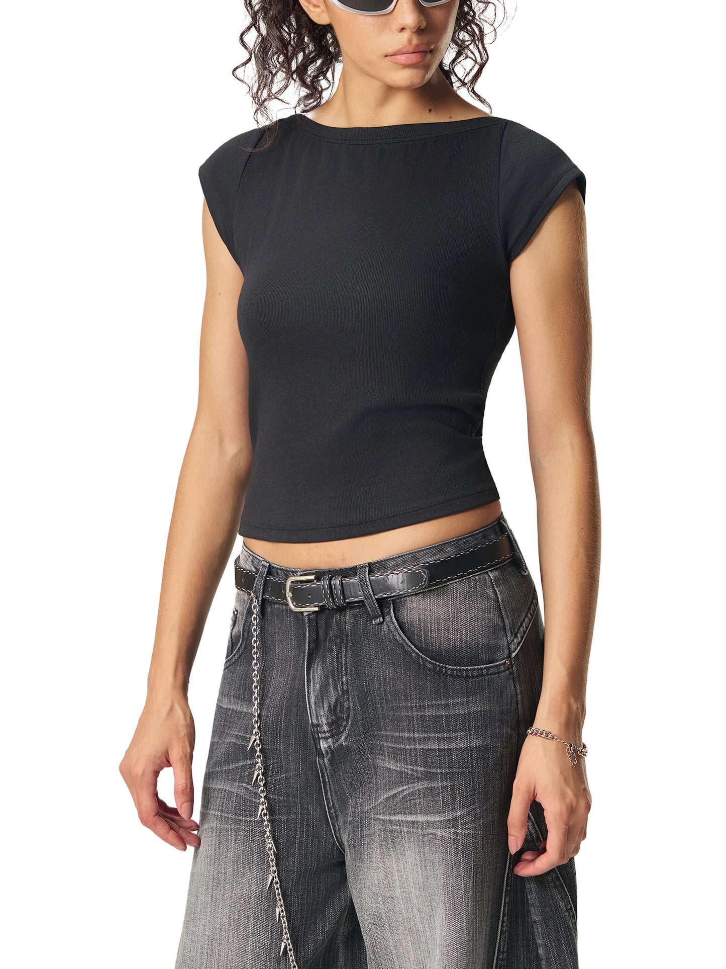Quiet Riot™ Essential Wide Neck Bodycon Baby Tee