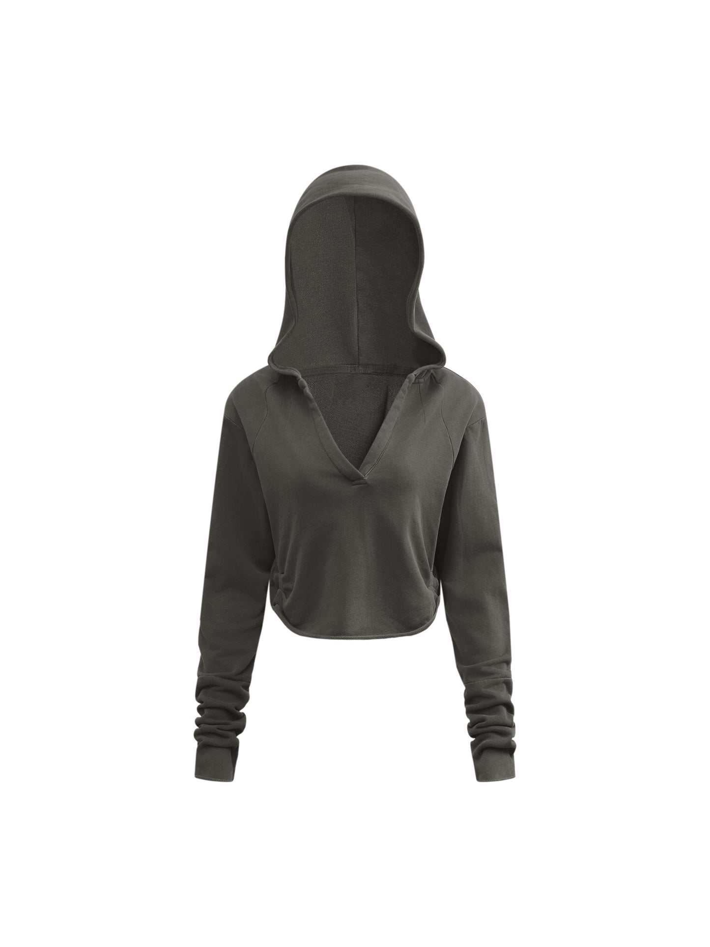 Graffiti Riot™ Vintage Washed Paint-Splatter Cropped Hoodie