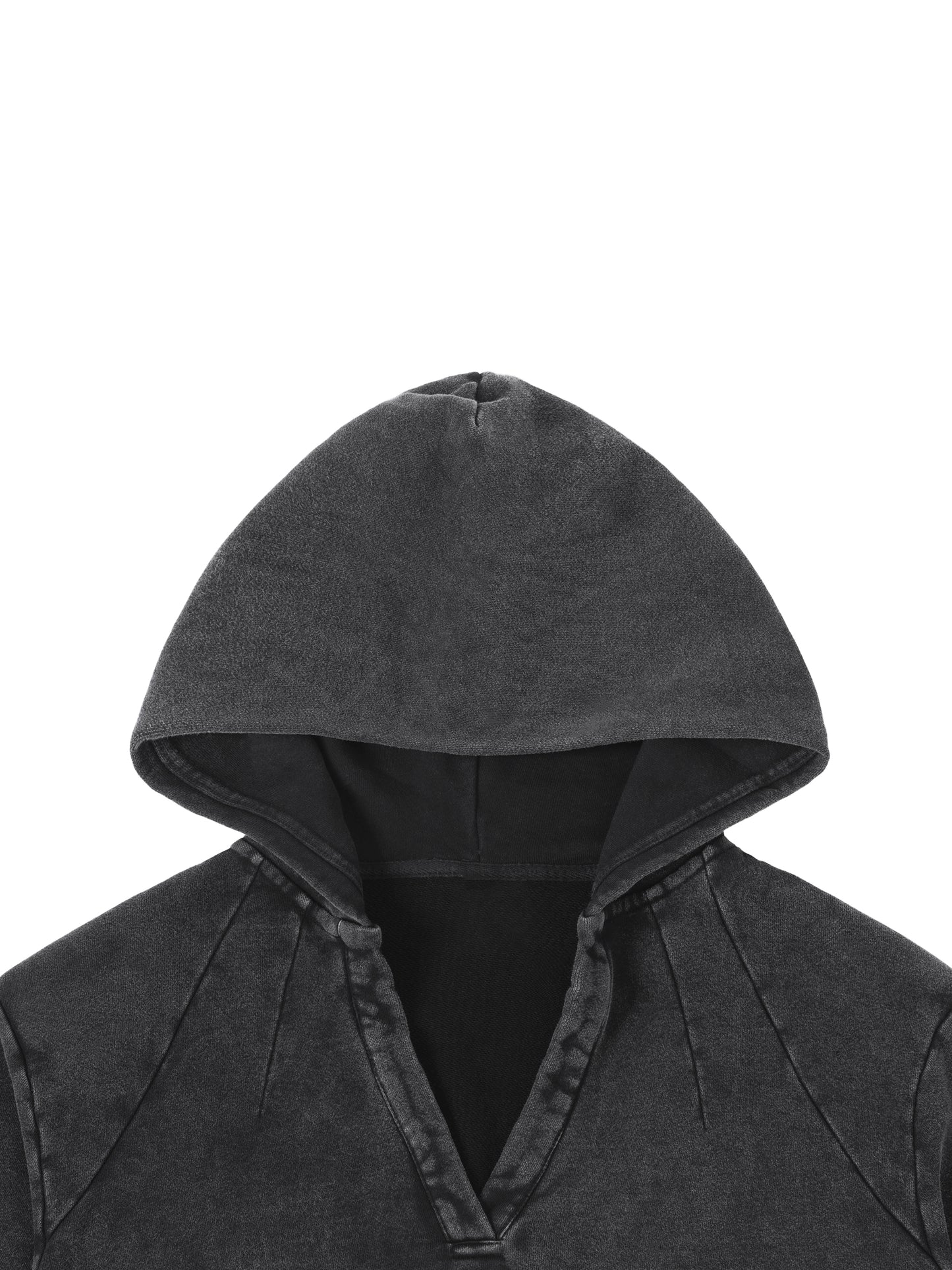 Graffiti Riot™ Vintage Washed Paint-Splatter Cropped Hoodie
