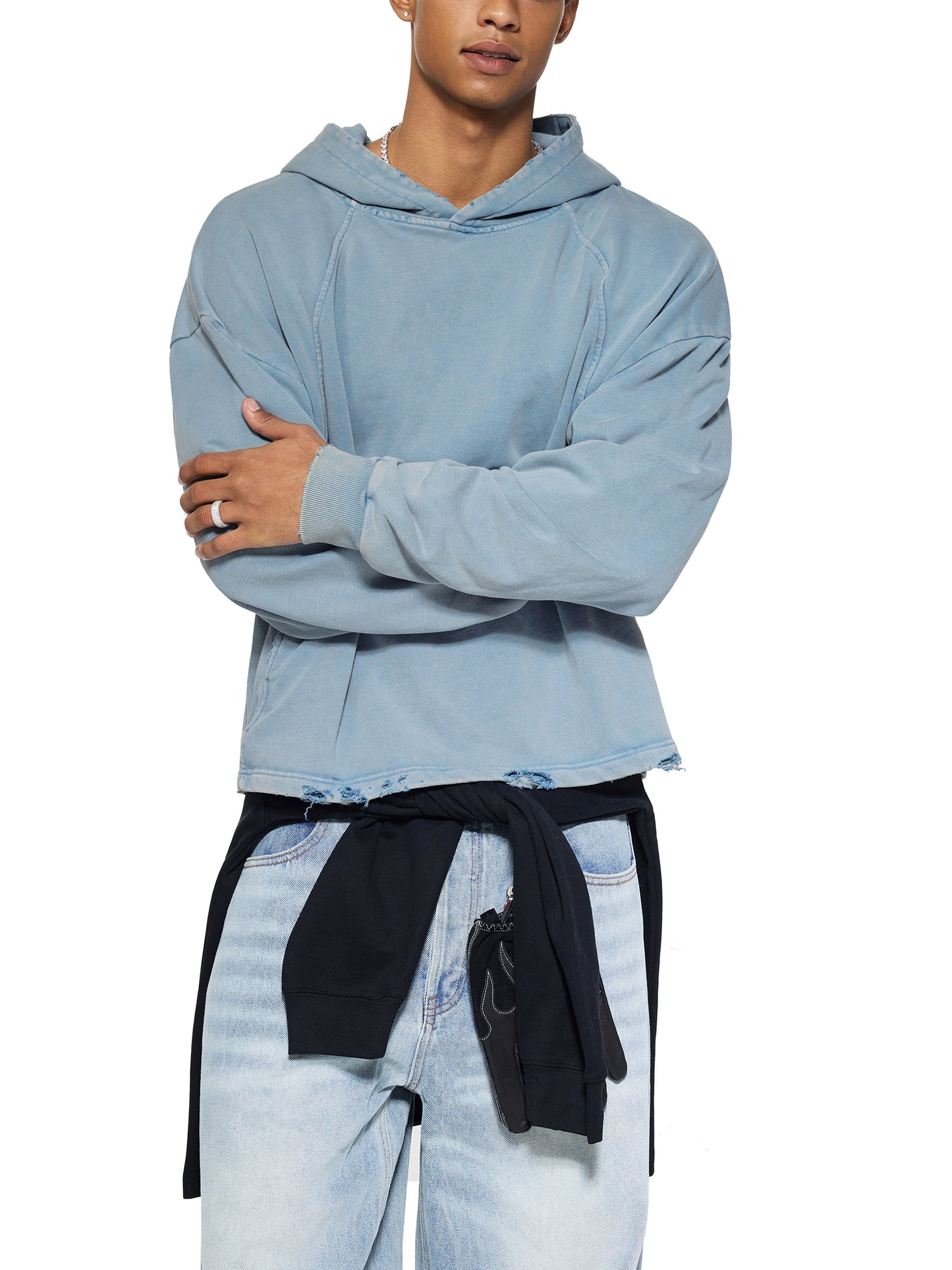 Quiet Riot™ Vintage Wash Paint-Splatter Hoodie