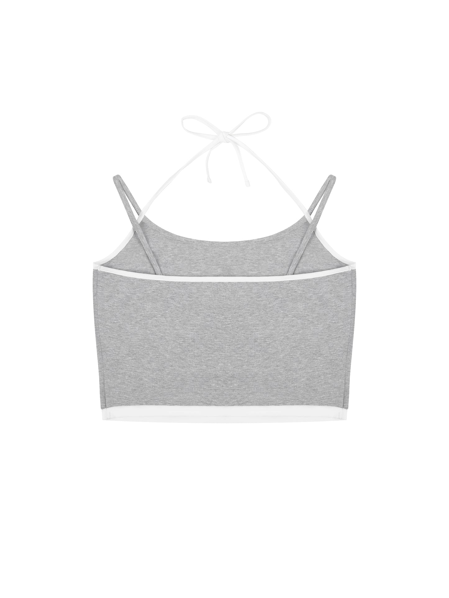 Contrast Binding Halter Tank Top