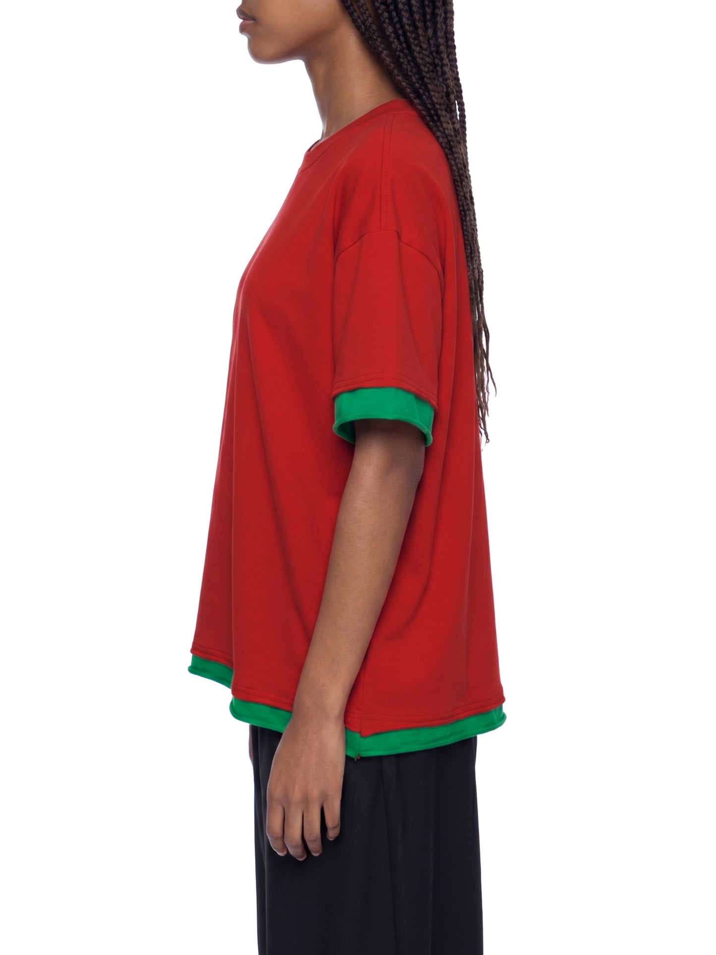 Unisex Boxy Color Block T-Shirt