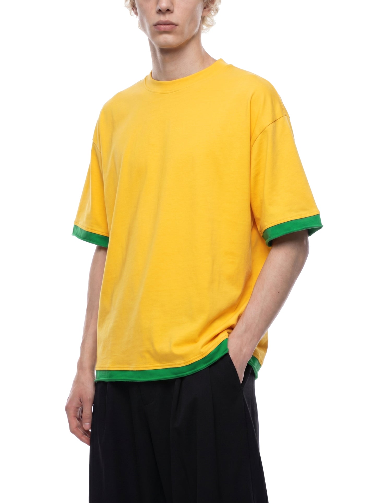 Unisex Boxy Color Block T-Shirt