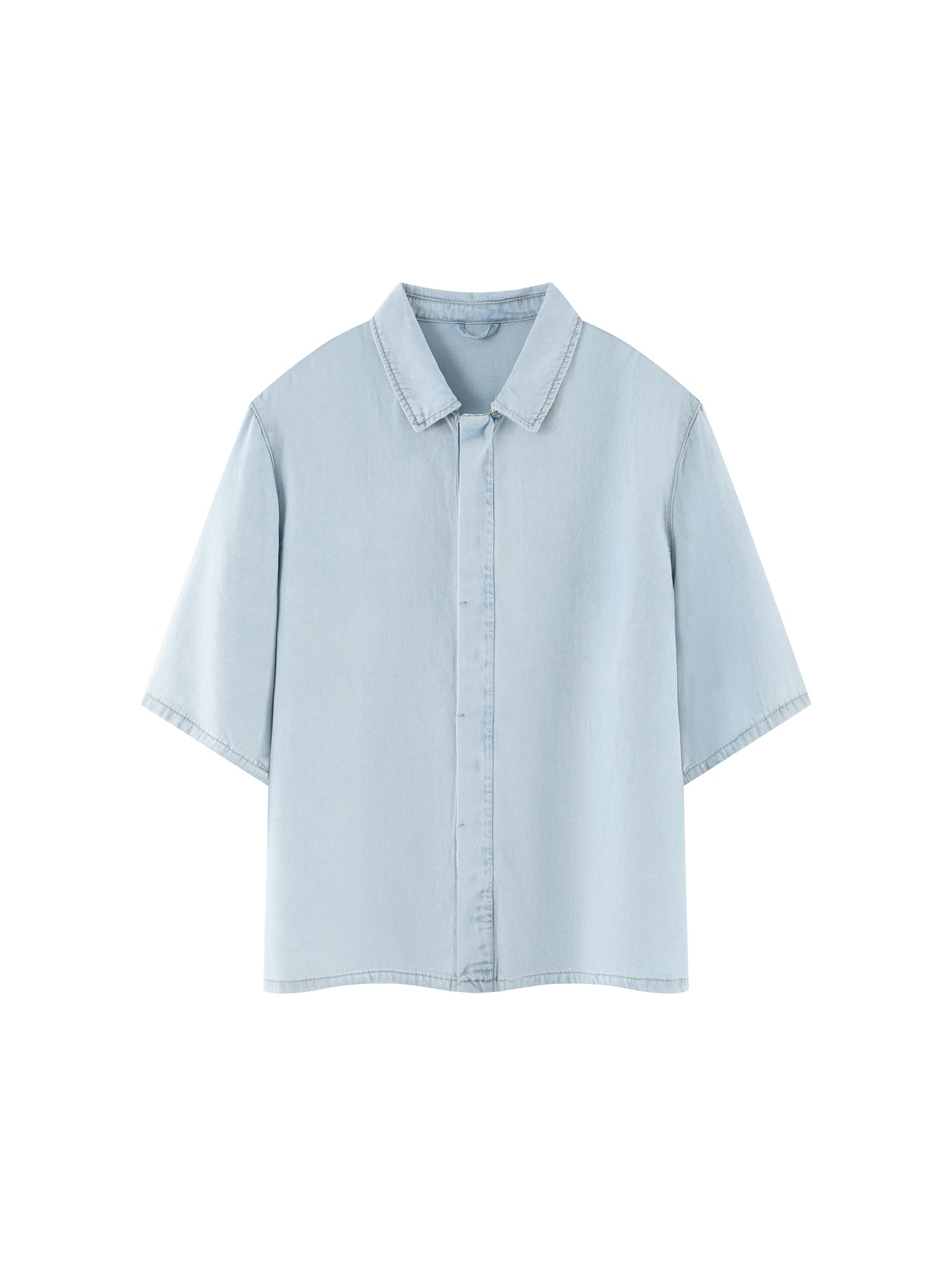 Unisex Vintage Wash Drop Shoulder Lyocell Shirt