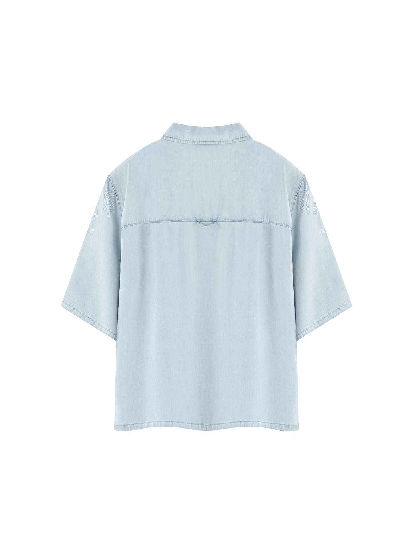 Unisex Vintage Wash Drop Shoulder Lyocell Shirt