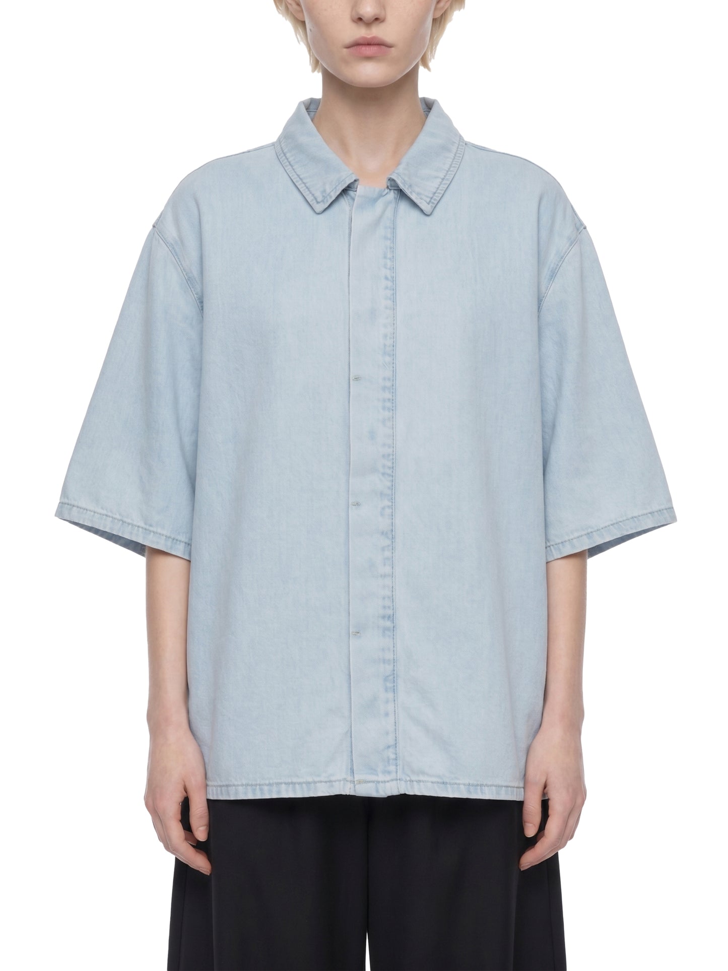 Unisex Vintage Wash Drop Shoulder Lyocell Shirt