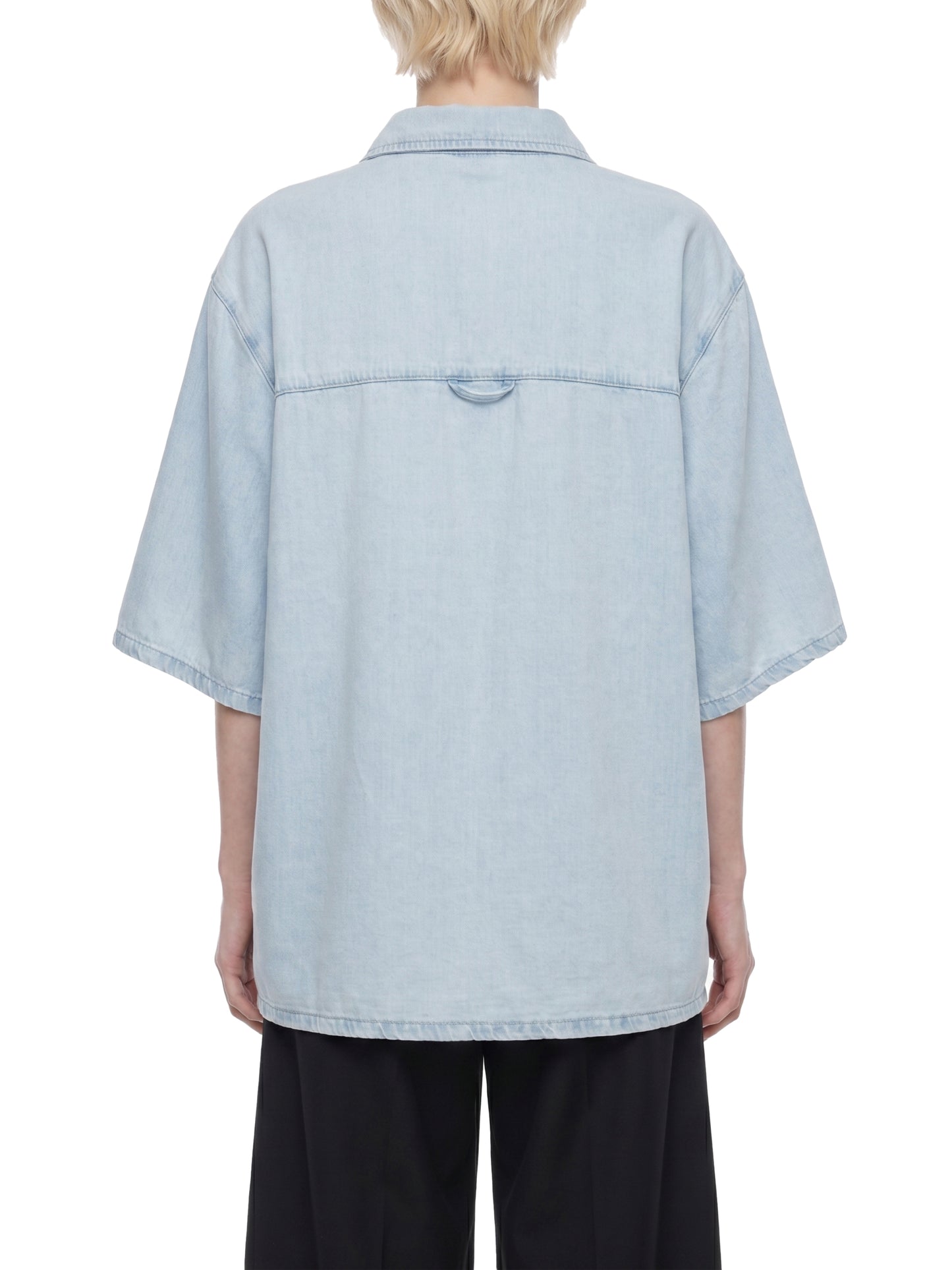 Unisex Vintage Wash Drop Shoulder Lyocell Shirt